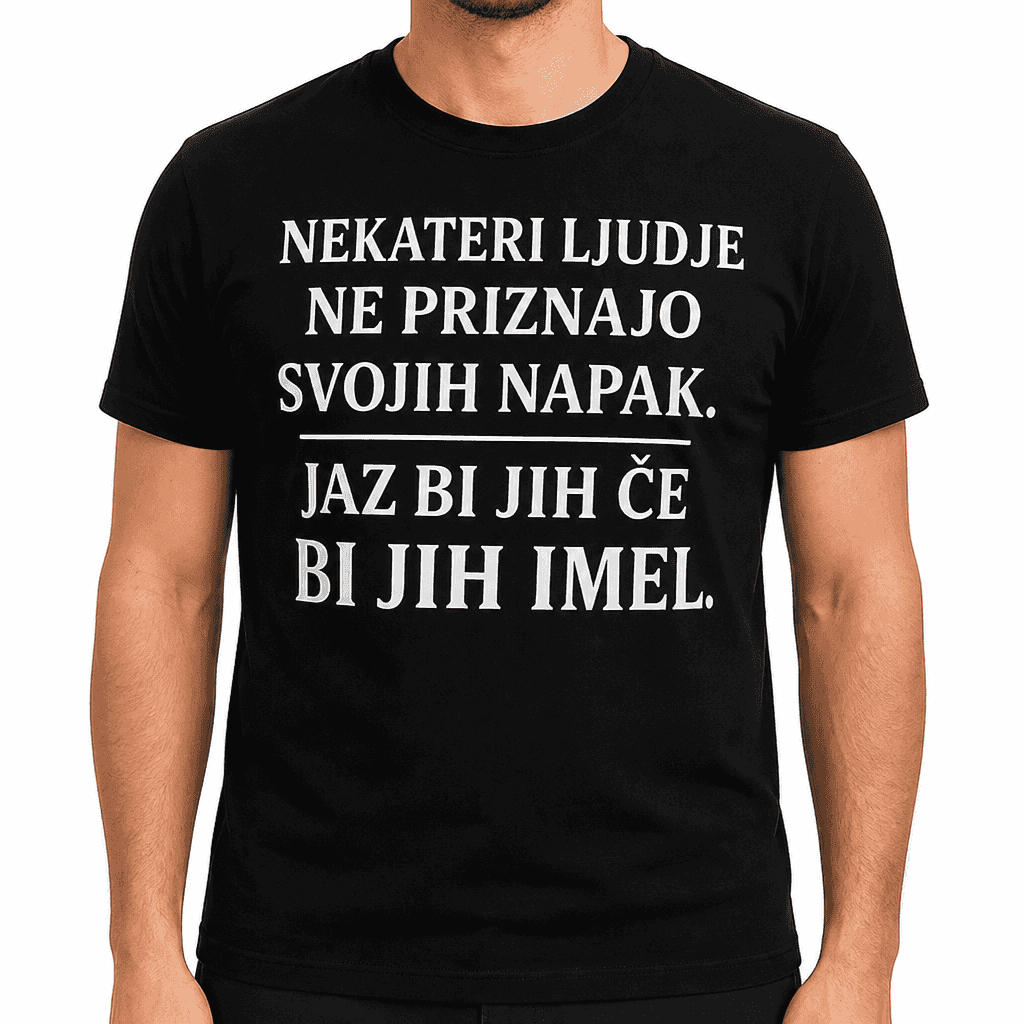 Smešna majica ne priznam napak!