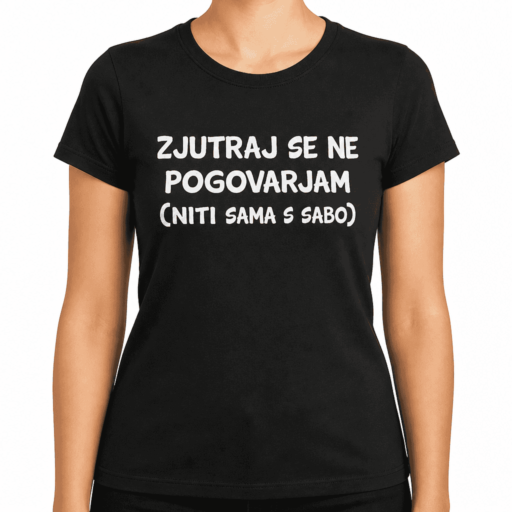 Smešna majica: zjutraj ne govorim!