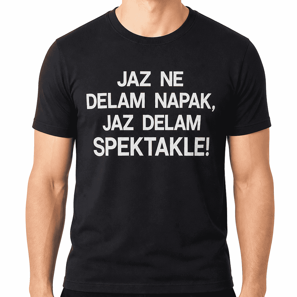 Smešna majica Jaz ne delam napak