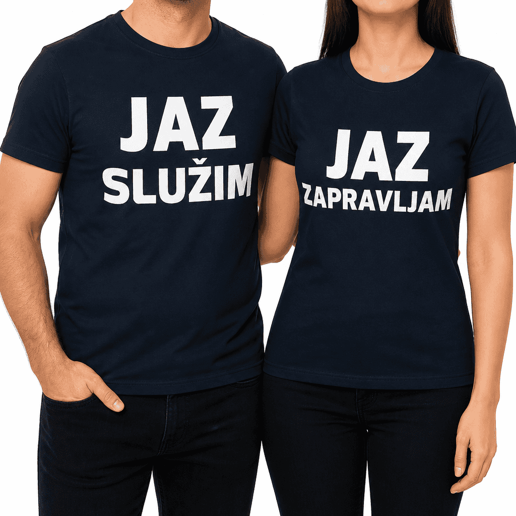 Majica (komplet) JAZ SLUŽIM, JAZ ZAPRAVLJAM