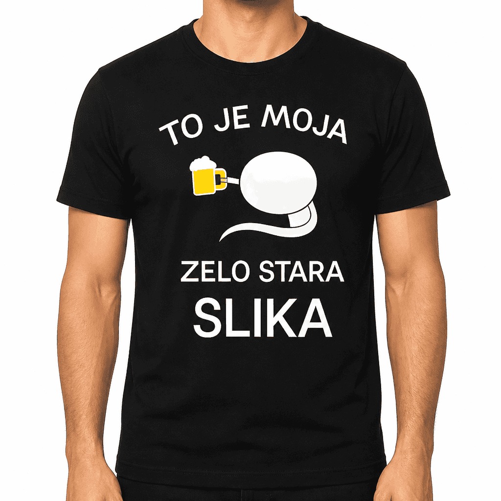 Smešna majica moja stara fotografija pivo