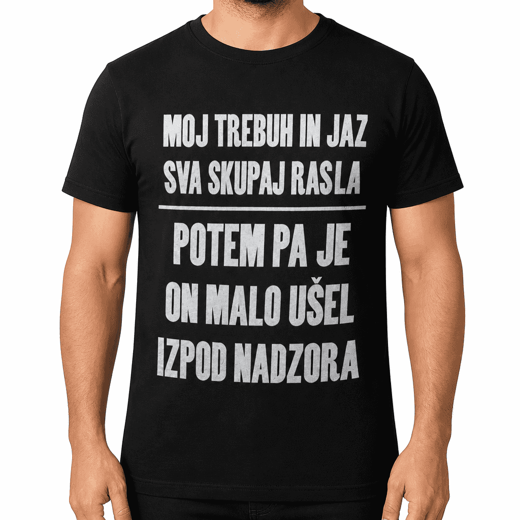 Smešna majica moj trebuh in jaz