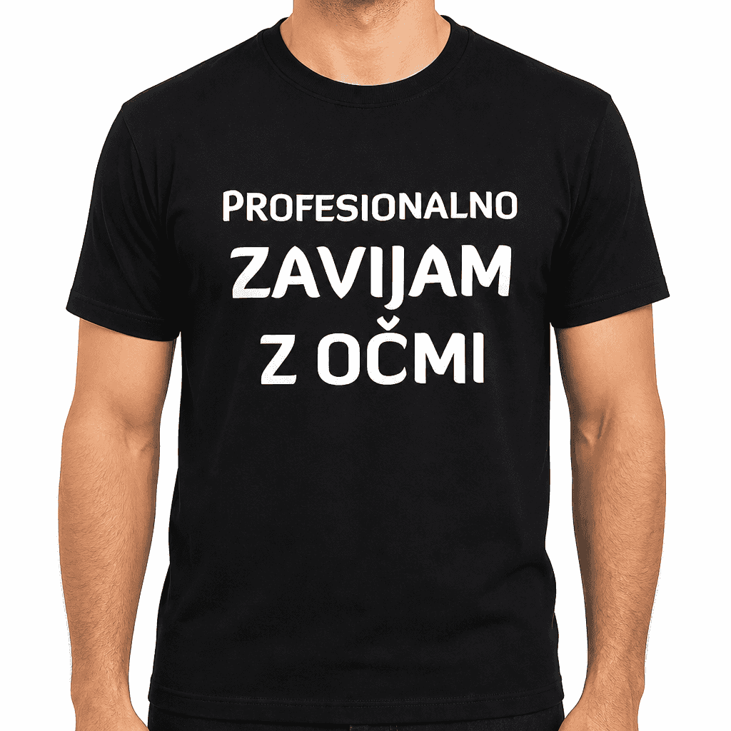 Smešna majica zavijam z očmi