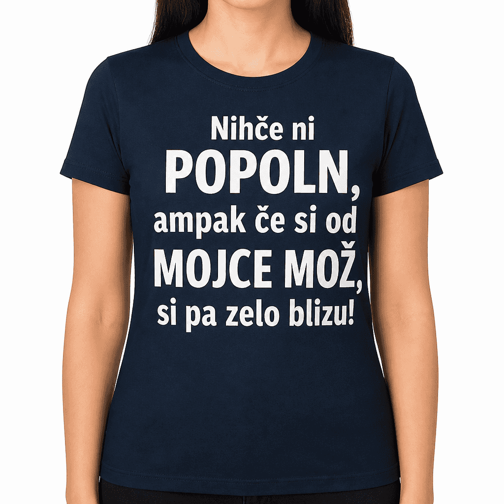 Smešna majica popoln mož (ime žene po želji)
