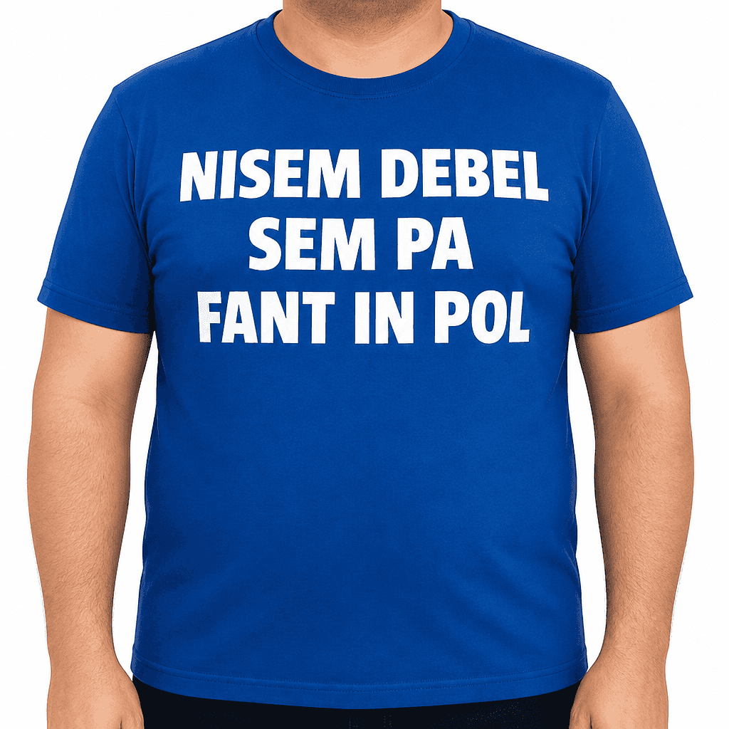 Smešna majica nisem debel sem pa fant in pol
