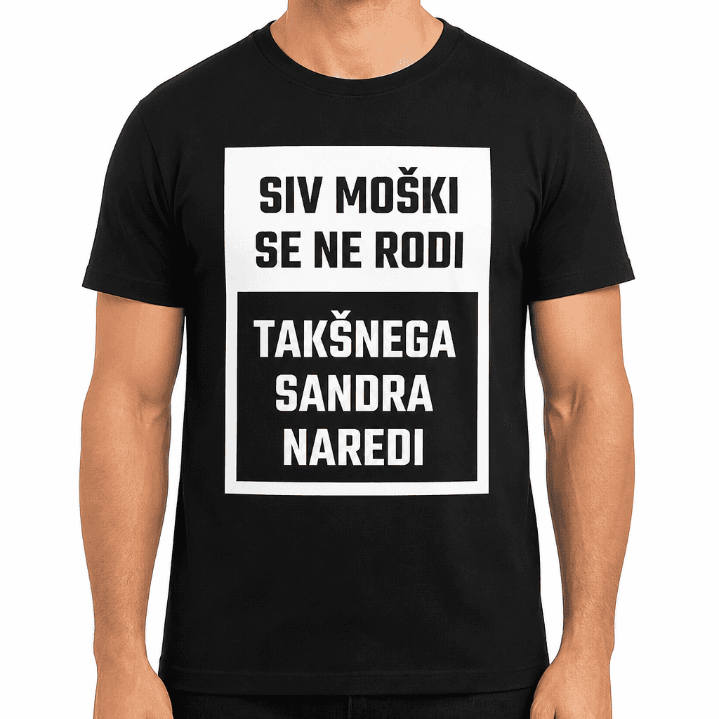 Smešna majica siv moški