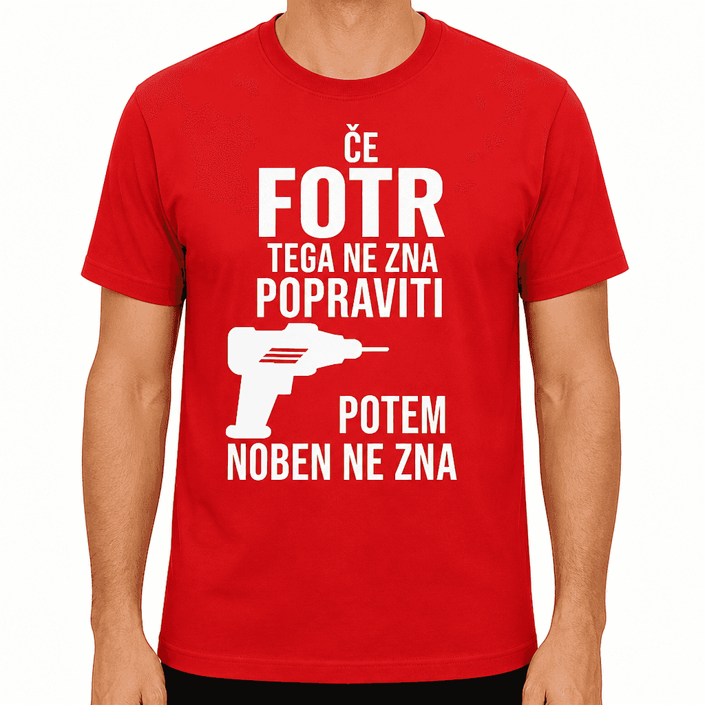 Majica (oseba po želji) popravlja