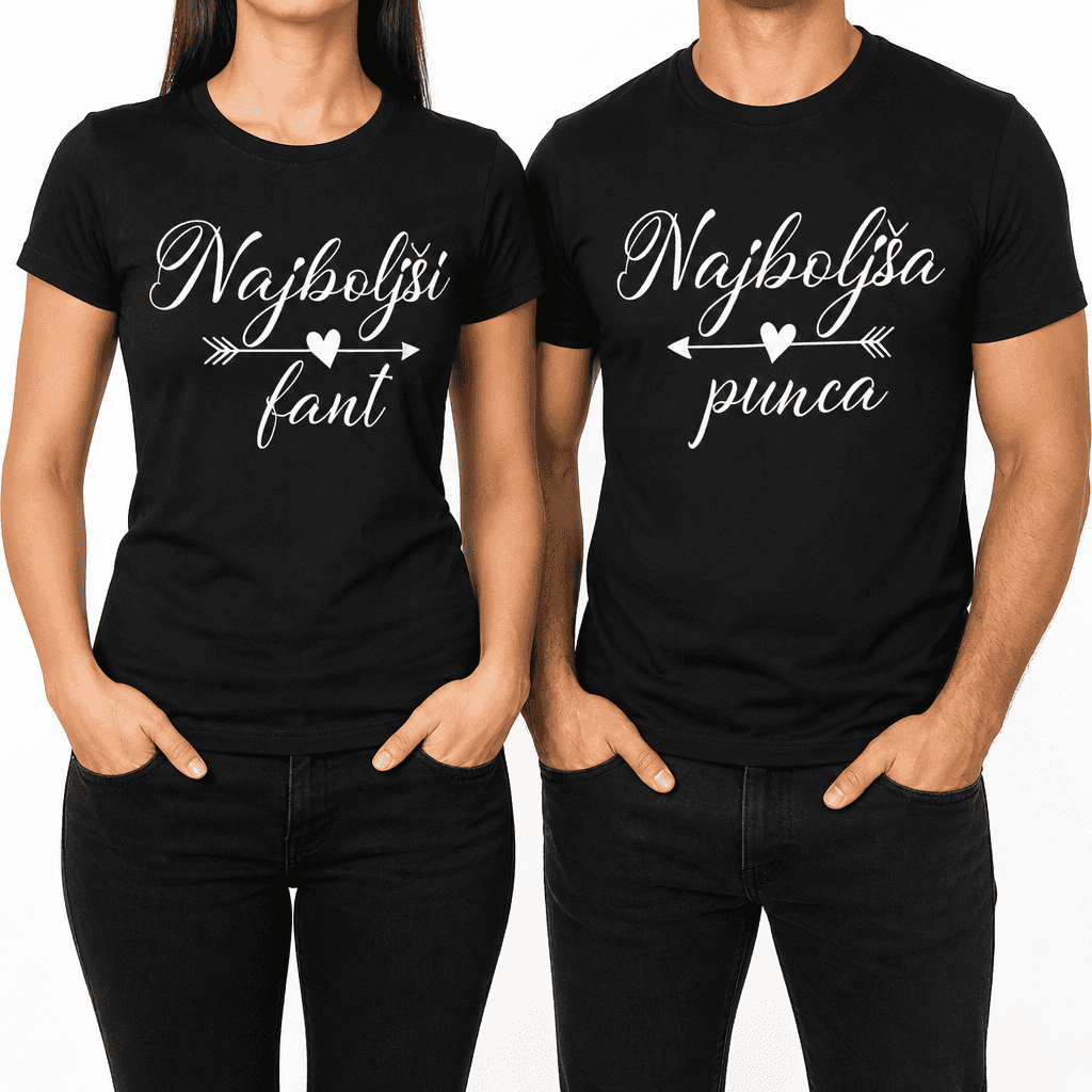 Majica (komplet) Najboljša punca in fant