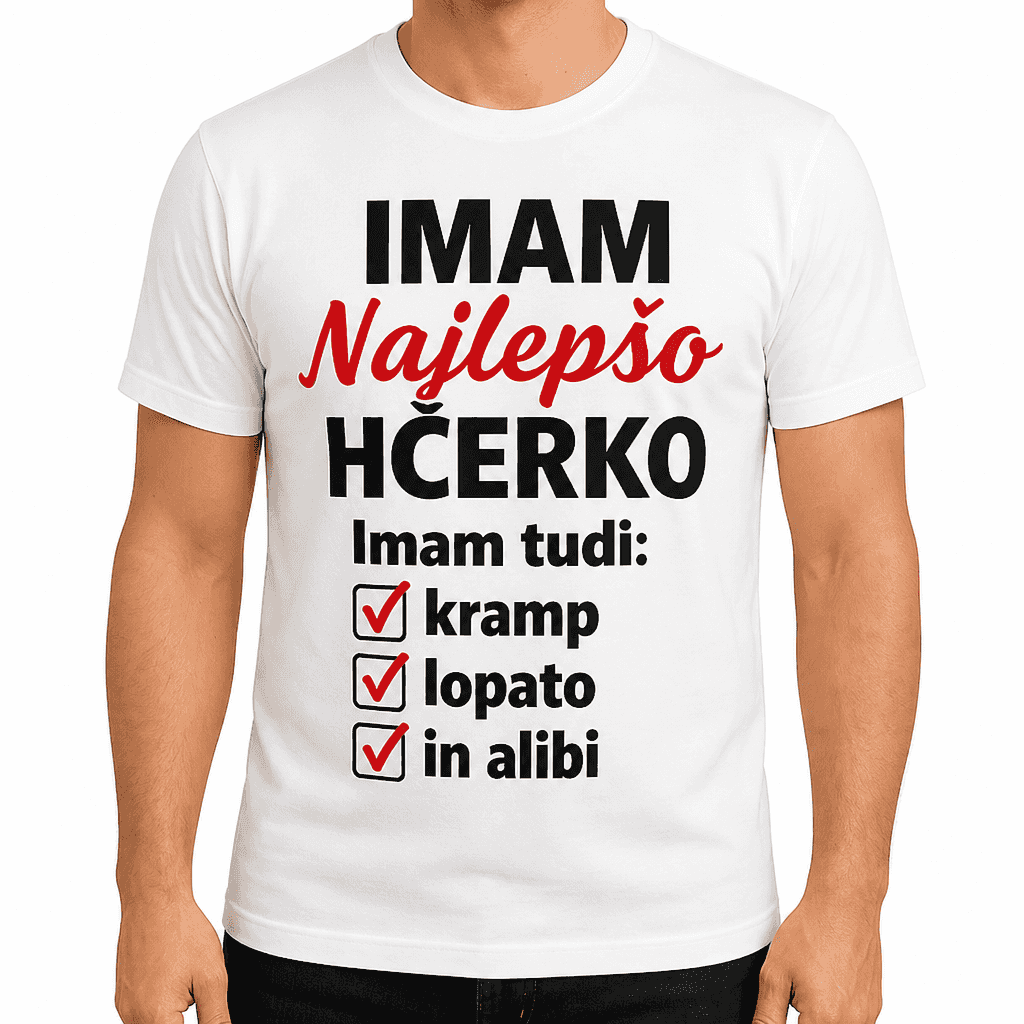 Smešna majica: imam najlepšo hčerko