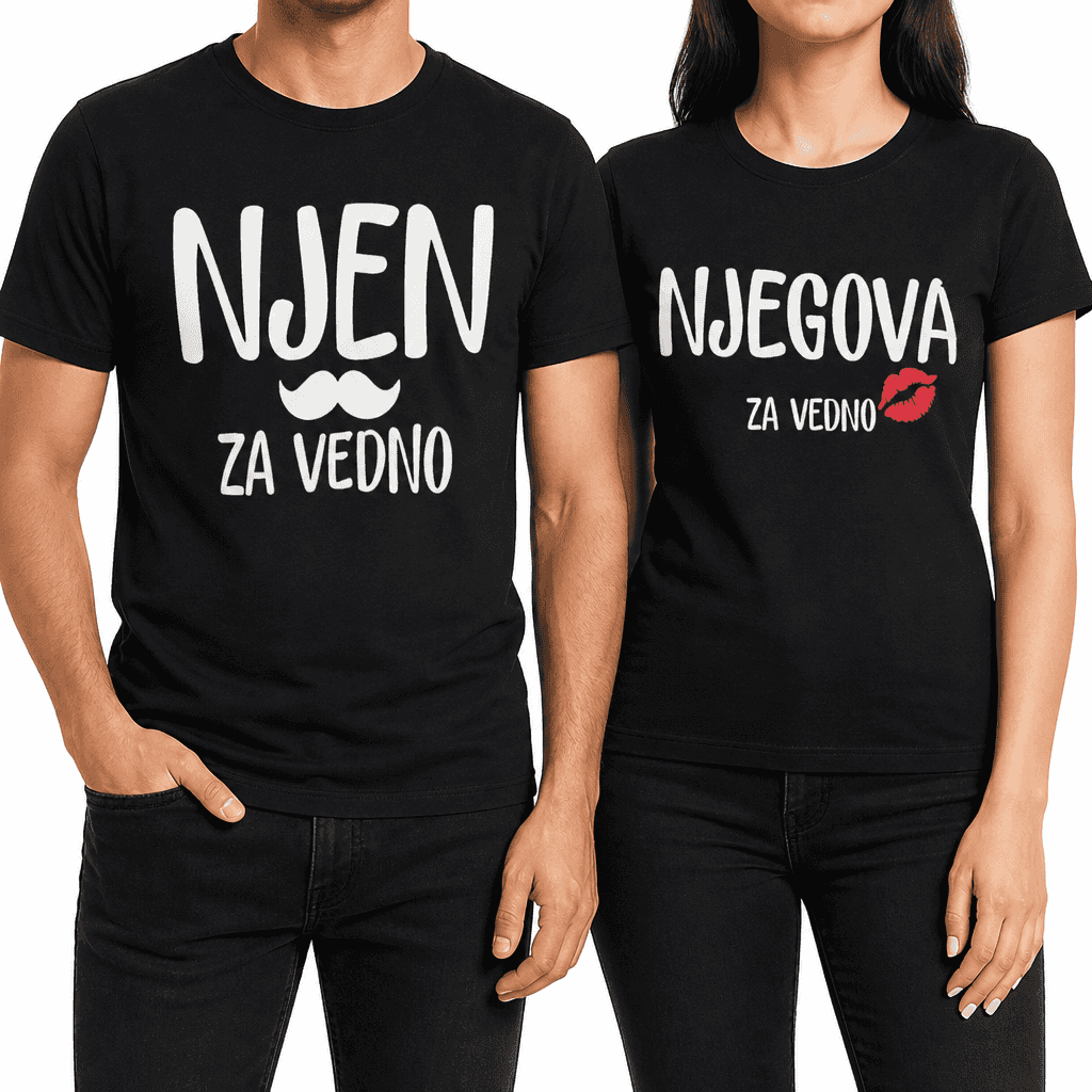 Majica (komplet) njen njegova za vedno