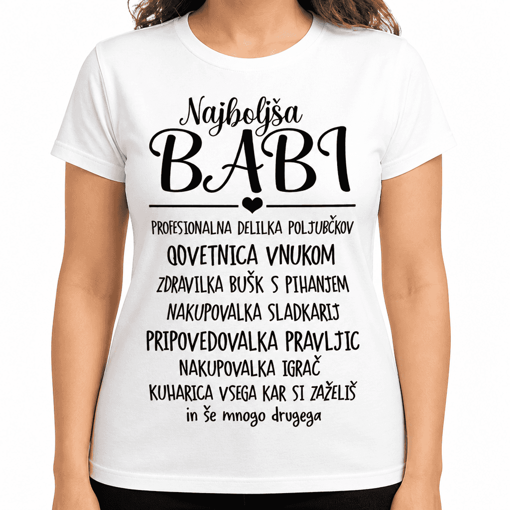 Majica najboljša babi seznam