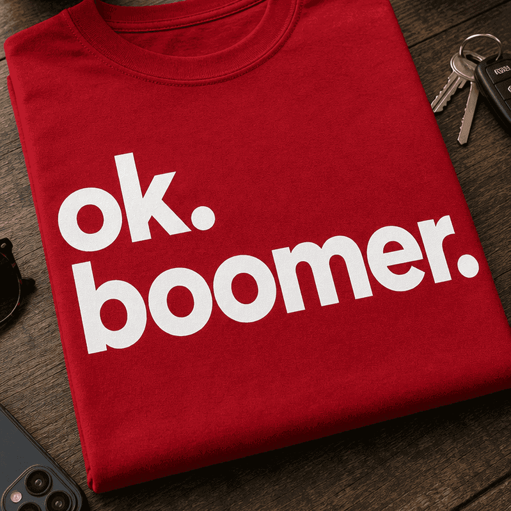 Majica za mlajše s smislom za sarkazem - ok. boomer.