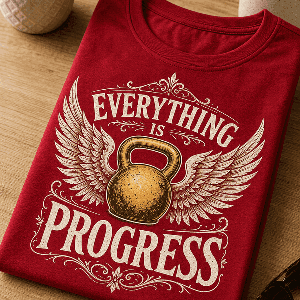 Majica za fitnes navdušence - EVERYTHING IS PROGRESS