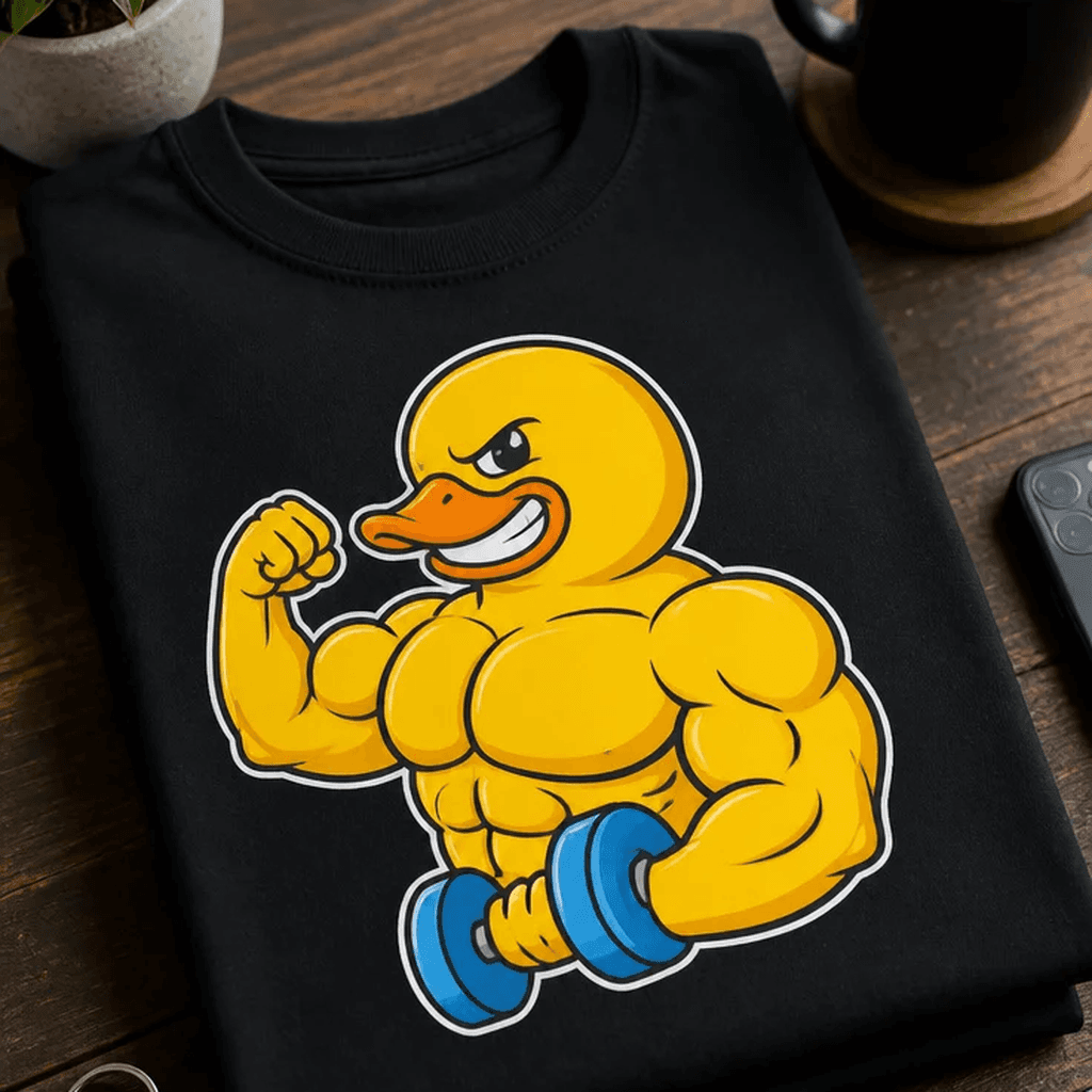 Majica za fitnes navdušence - nabildana račka