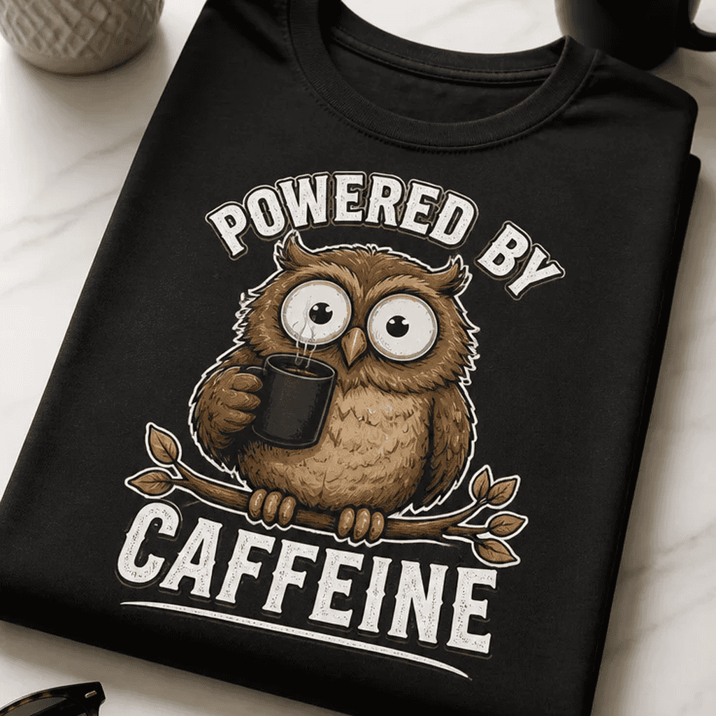 Majica za kavopivce - POWERED BY CAFFEINE