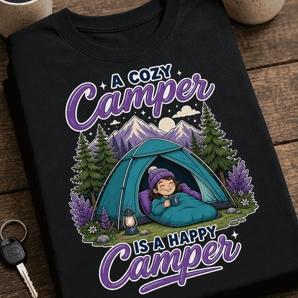 Majica za kampiste - A cozy camper is a happy camper