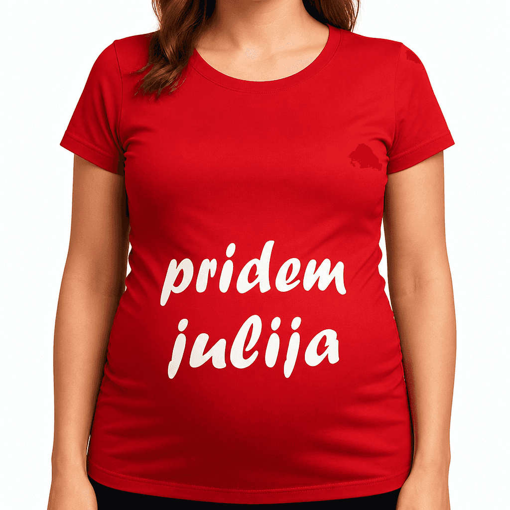 Majica za nosečnice pridem julija