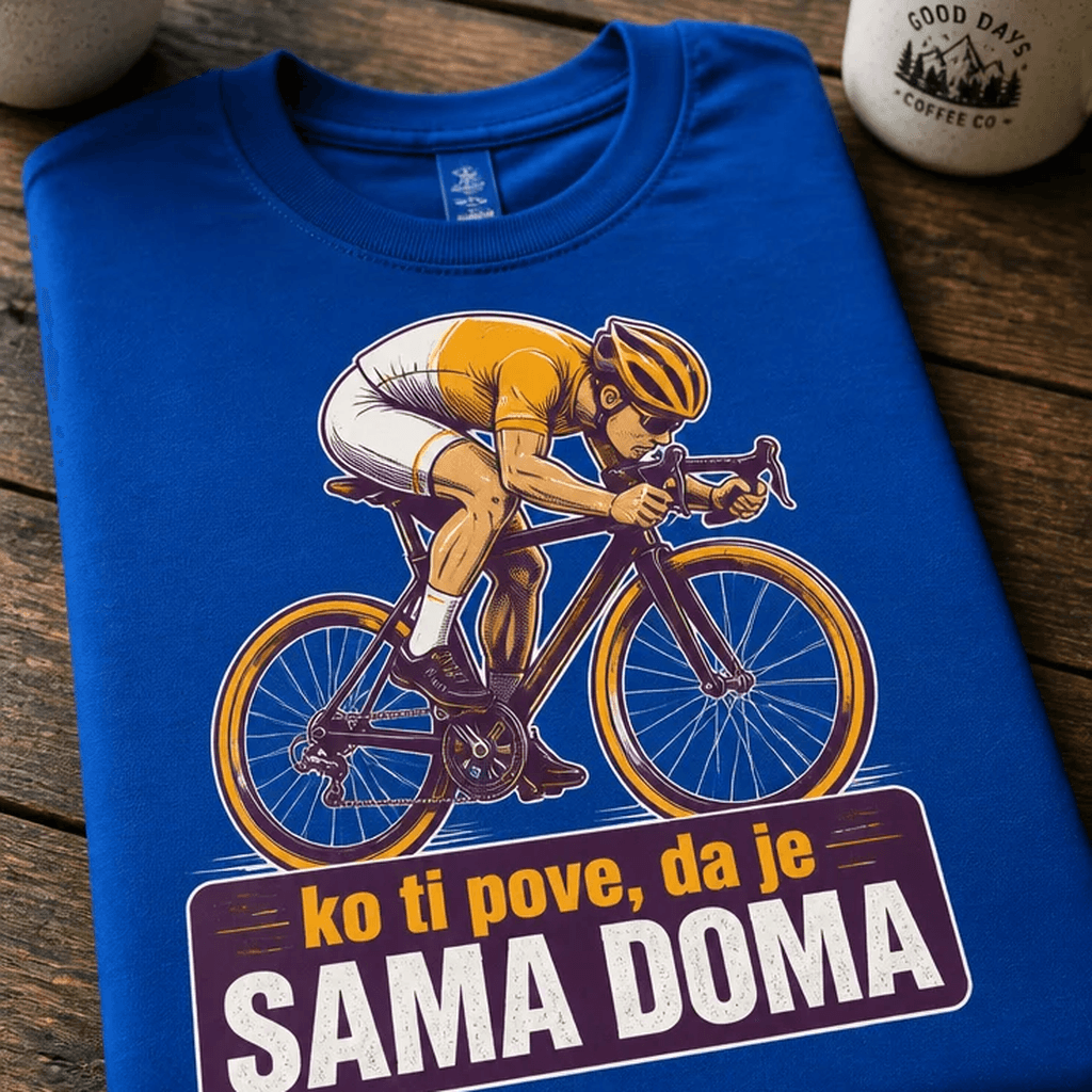 Majica za kolesarja - ko ti pove, da je SAMA DOMA