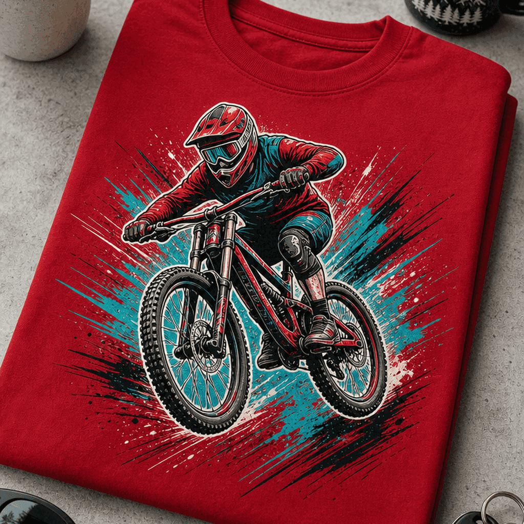 Majica za kolesarje – downhill motiv
