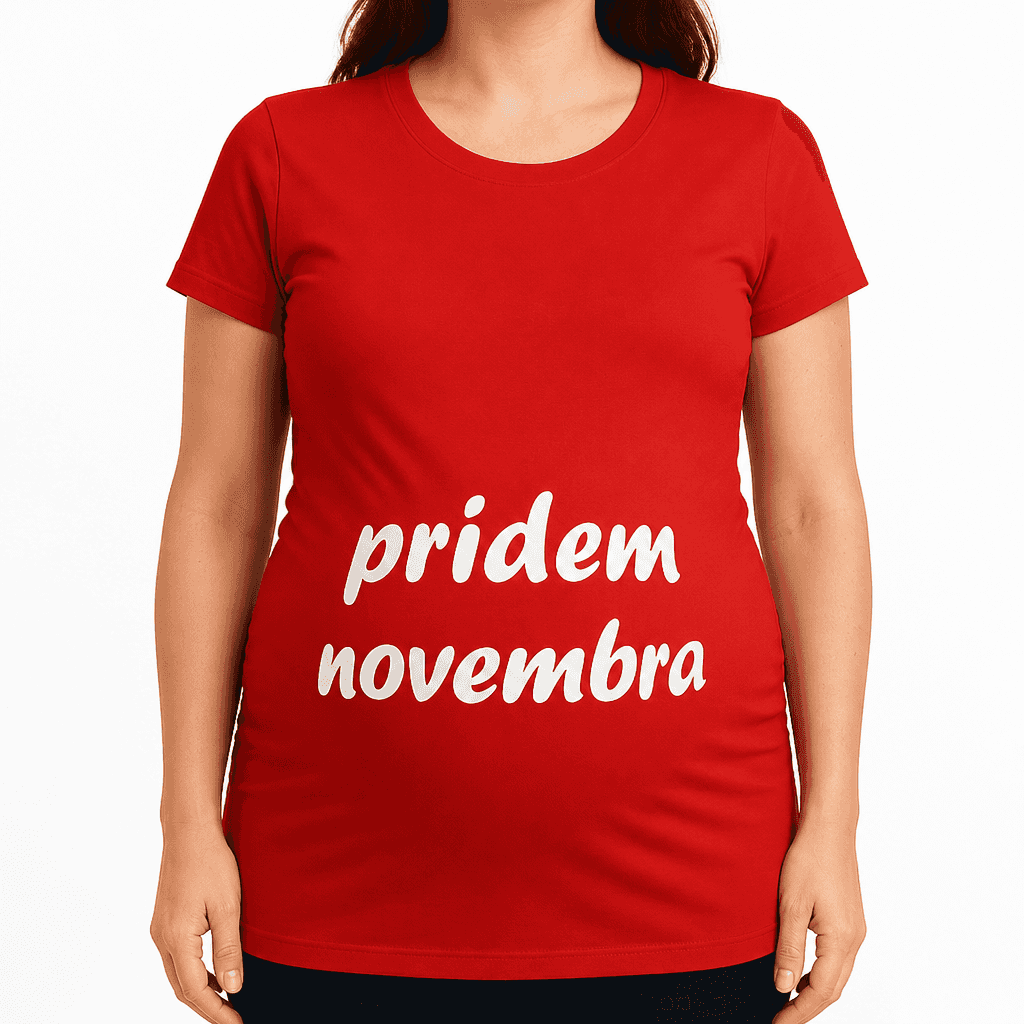 Majica za nosečnice pridem novembra