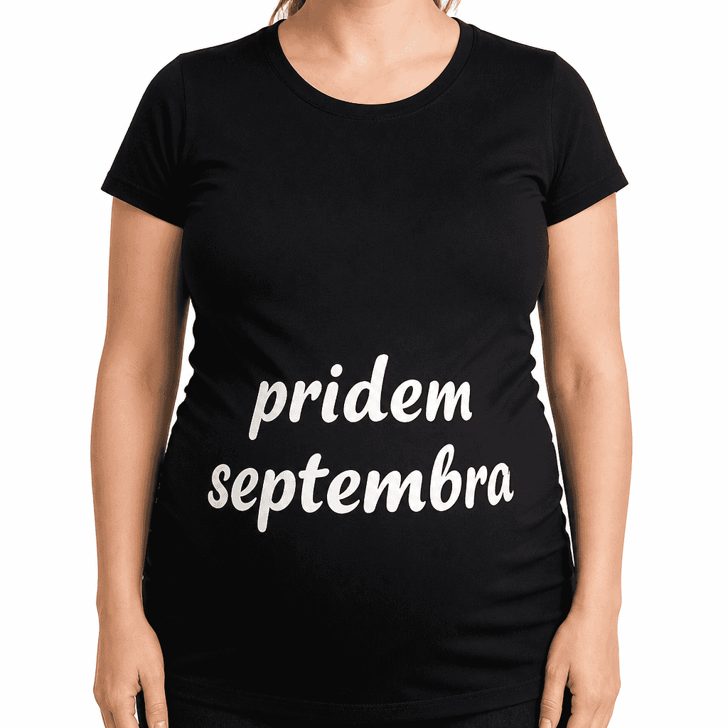 Majica za nosečnice pridem septembra