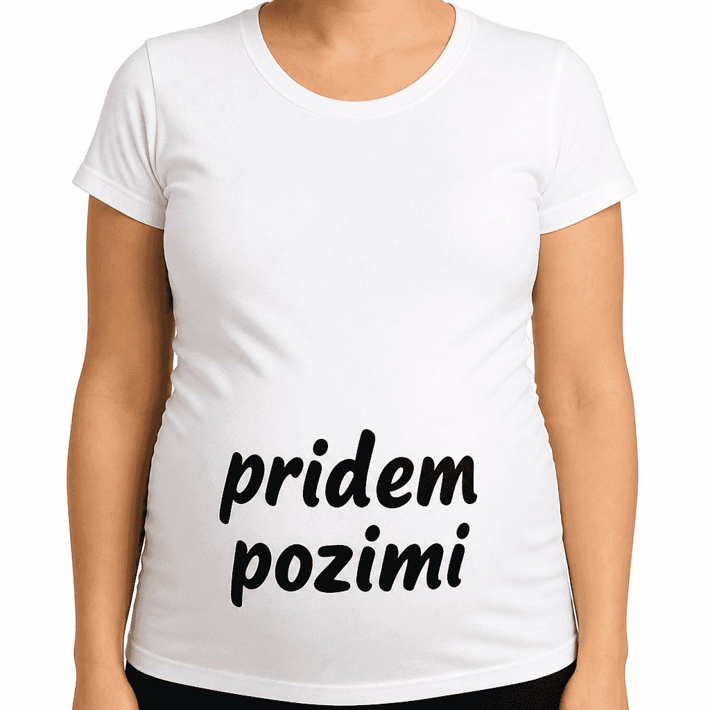 Majica za nosečnice pridem pozimi