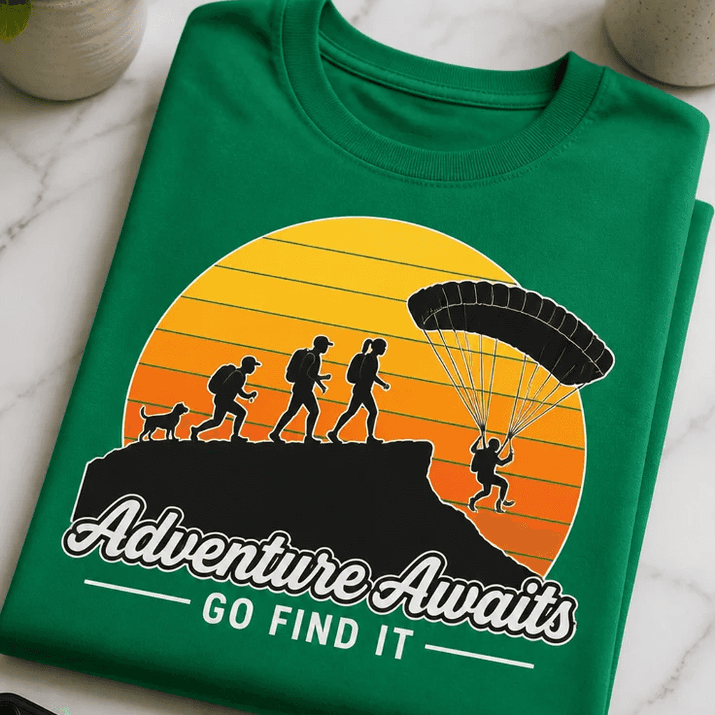 Majica za ljubitelje adrenalina - retro sončni zahod