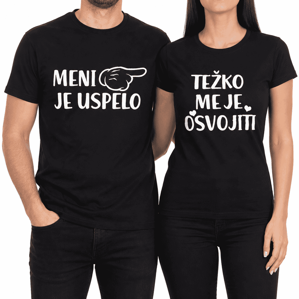 Majice (komplet) Težko me je osvojiti / Meni je uspelo