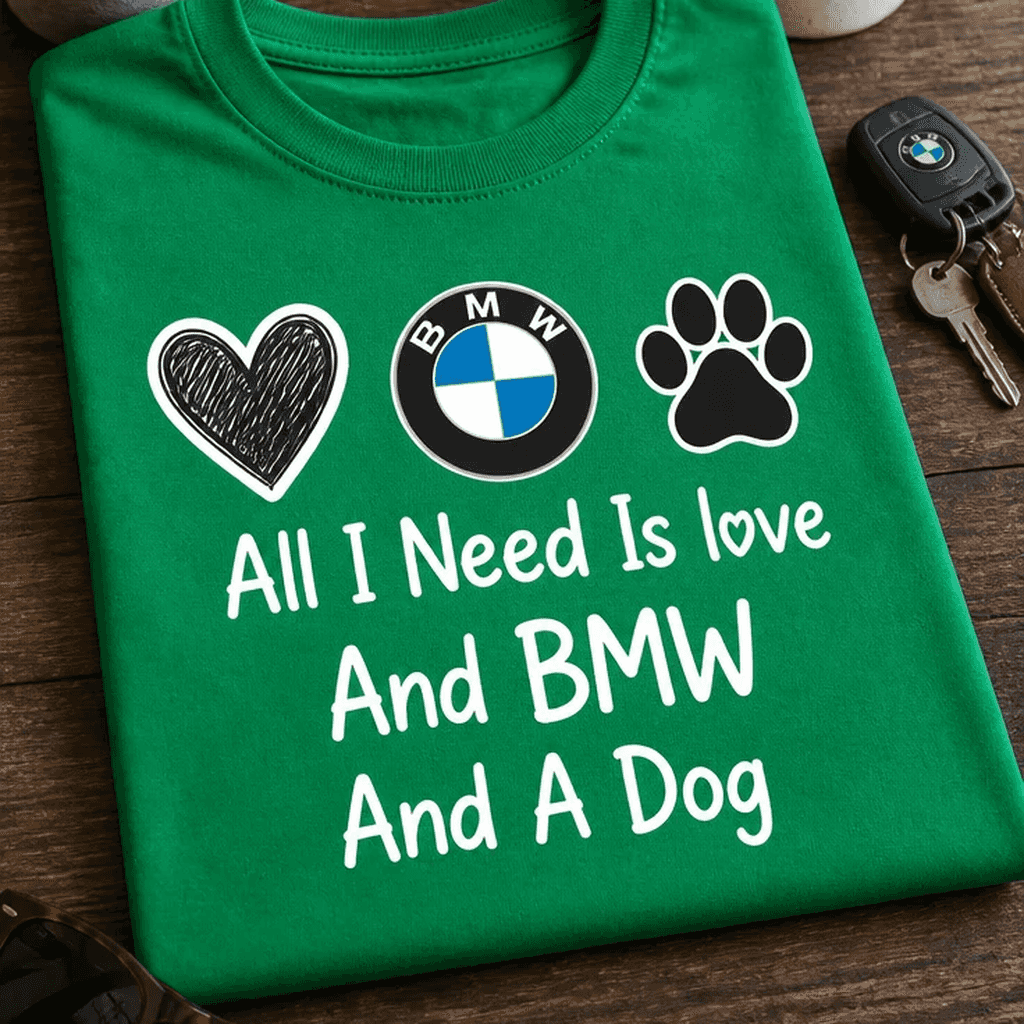 Majica za ljubitelje BMW-ja in psov