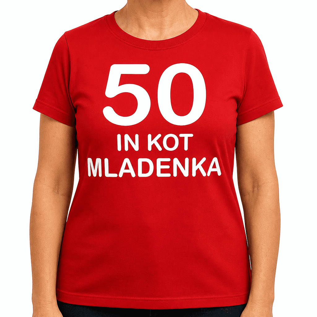 Smešna majica 50 in kot mladenka