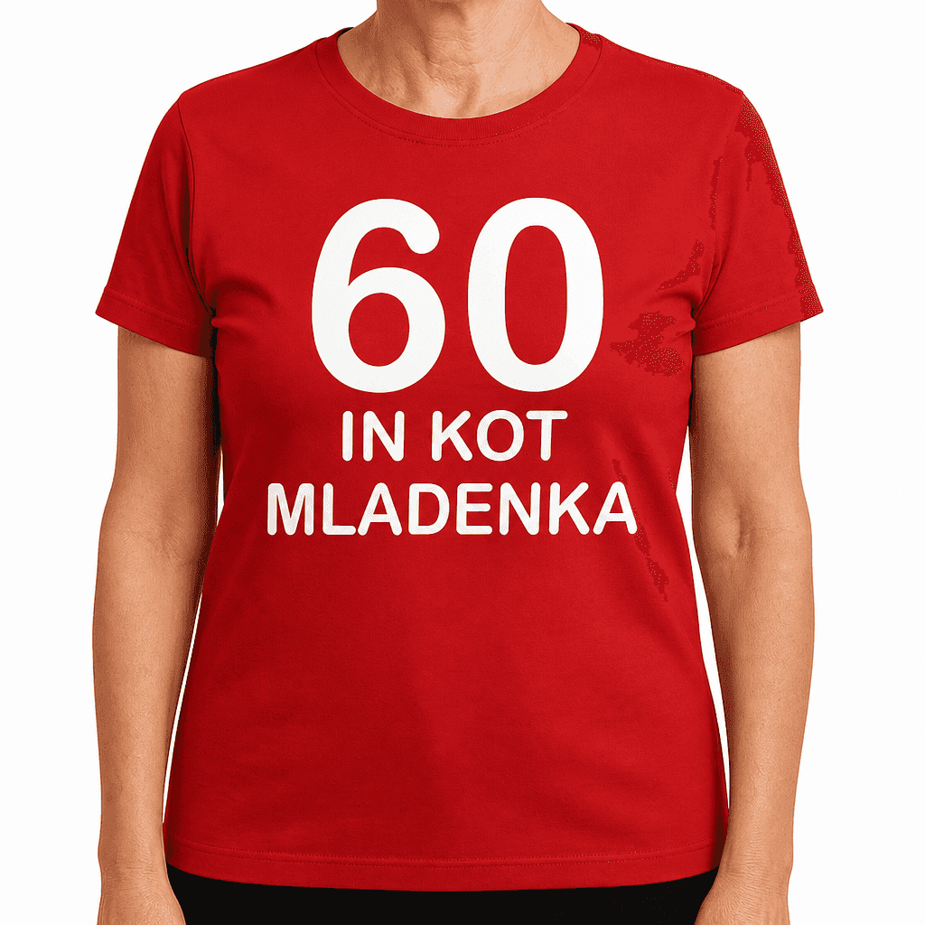 Smešna majica 60 in kot mladenka