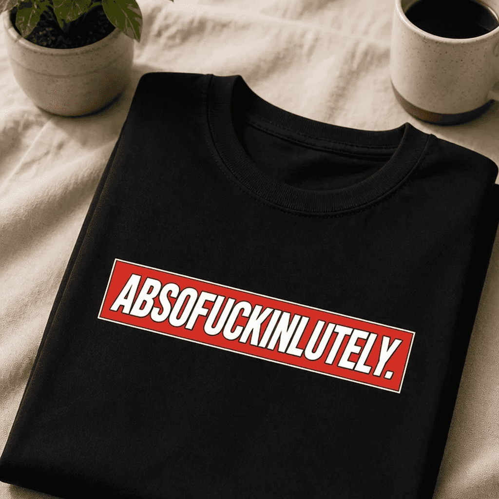 Majica za ljubitelje drznih napisov - ABSOFUCKINLUTELY.