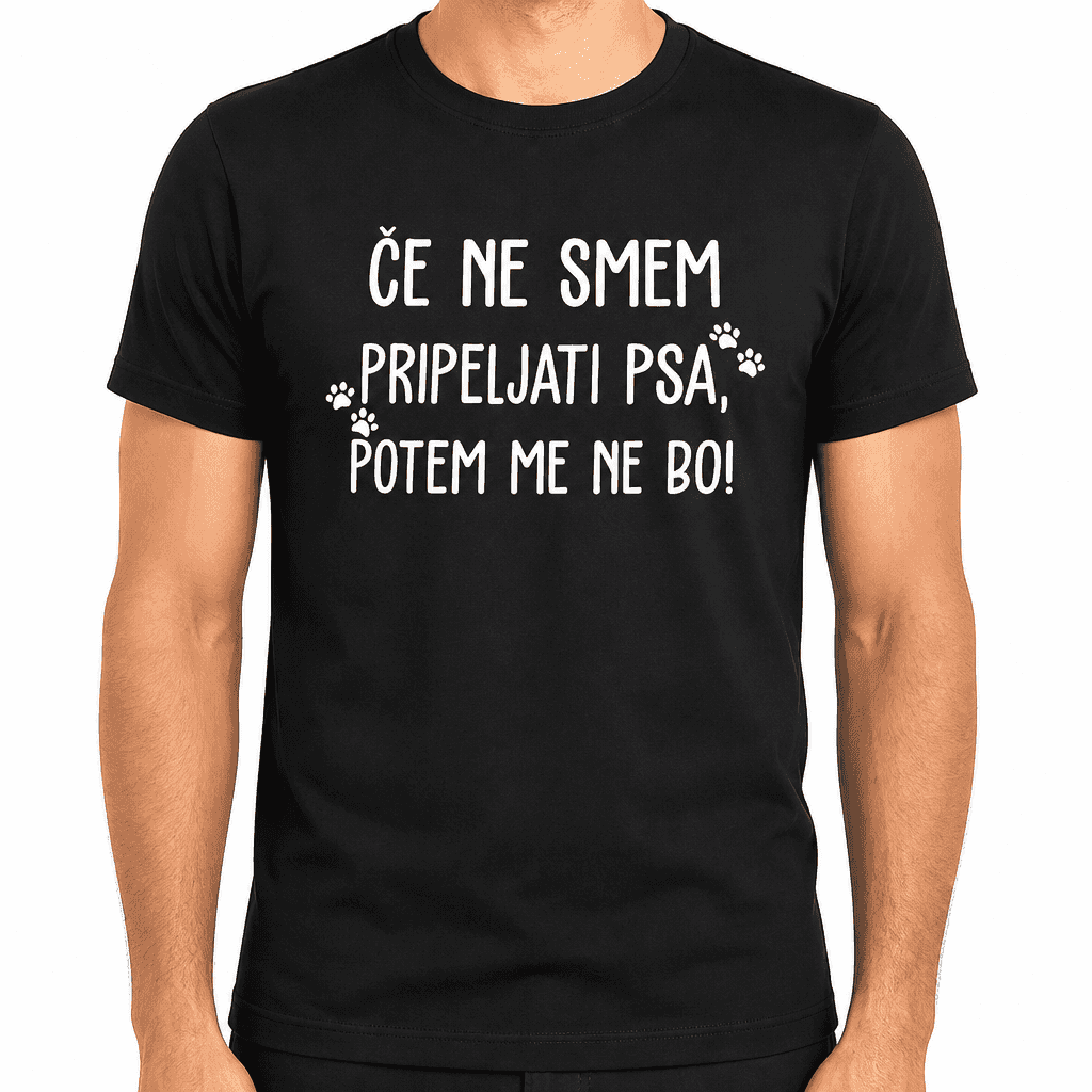 Smešna majica Če ne smem pripeljati psa