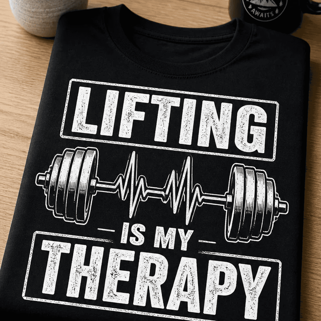 Majica za ljubitelje fitnesa - LIFTING IS MY THERAPY