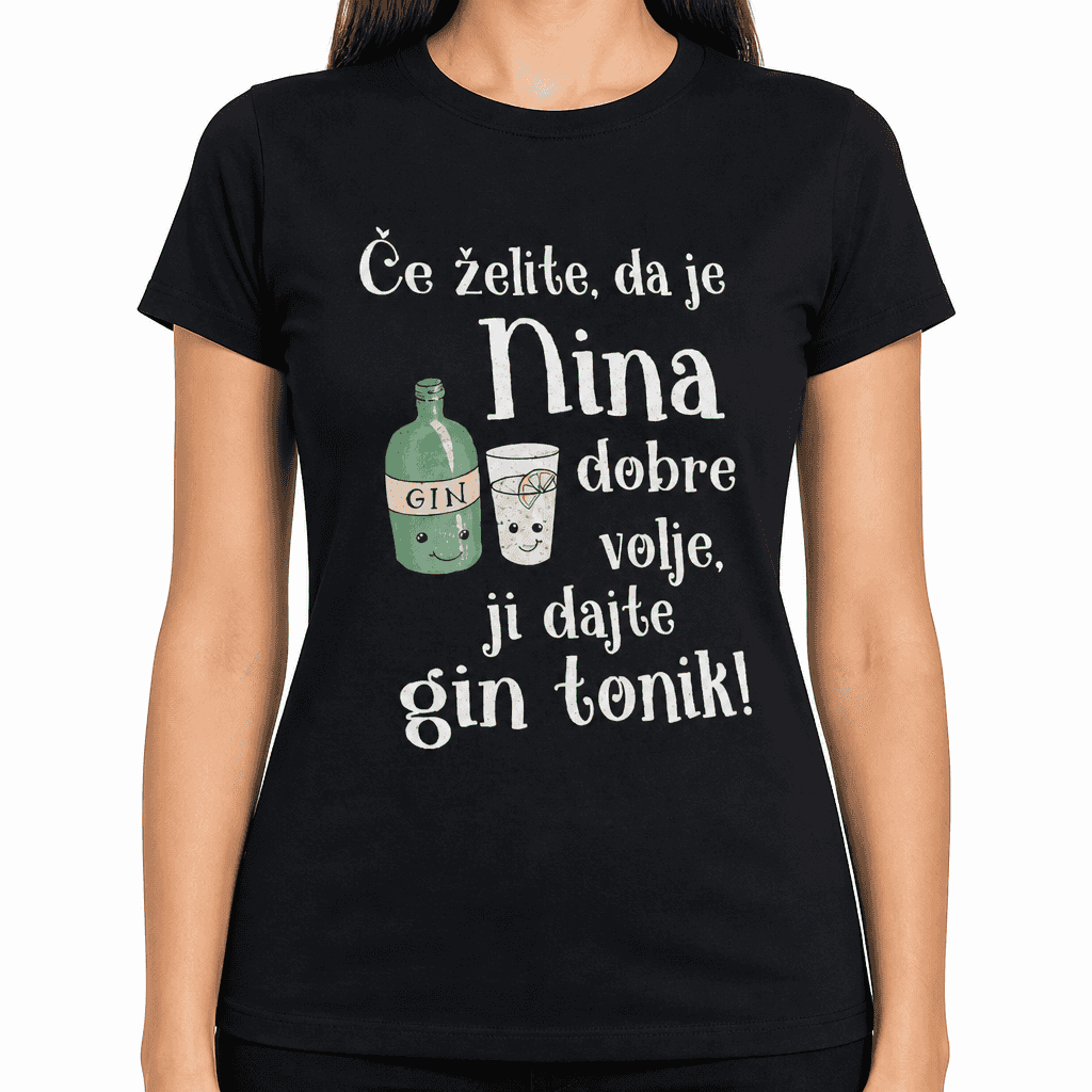 Smešna majica dajte ji gin tonik