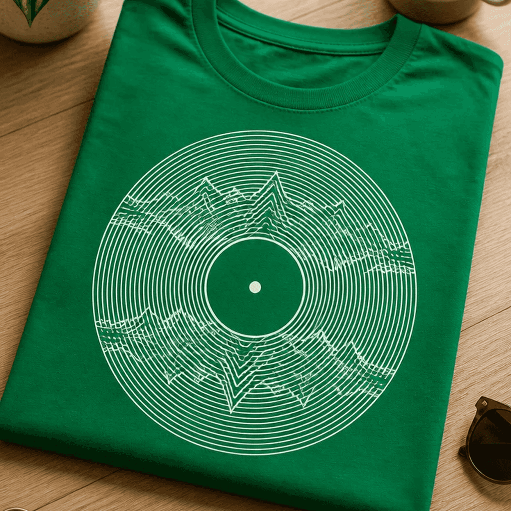 Majica za ljubitelje glasbe - vinilni valovi