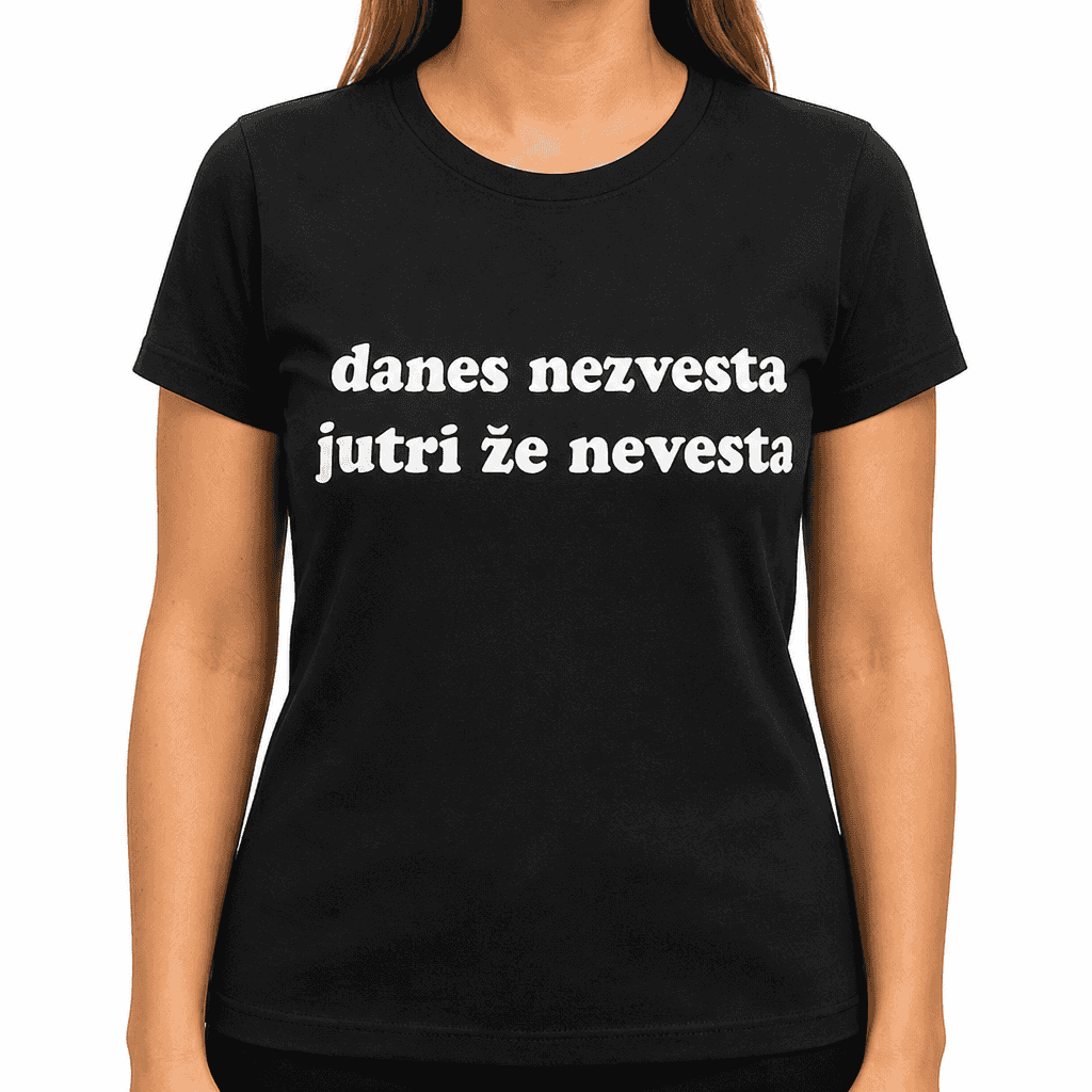 Smešna majica danes nezvesta jutri že nevesta!