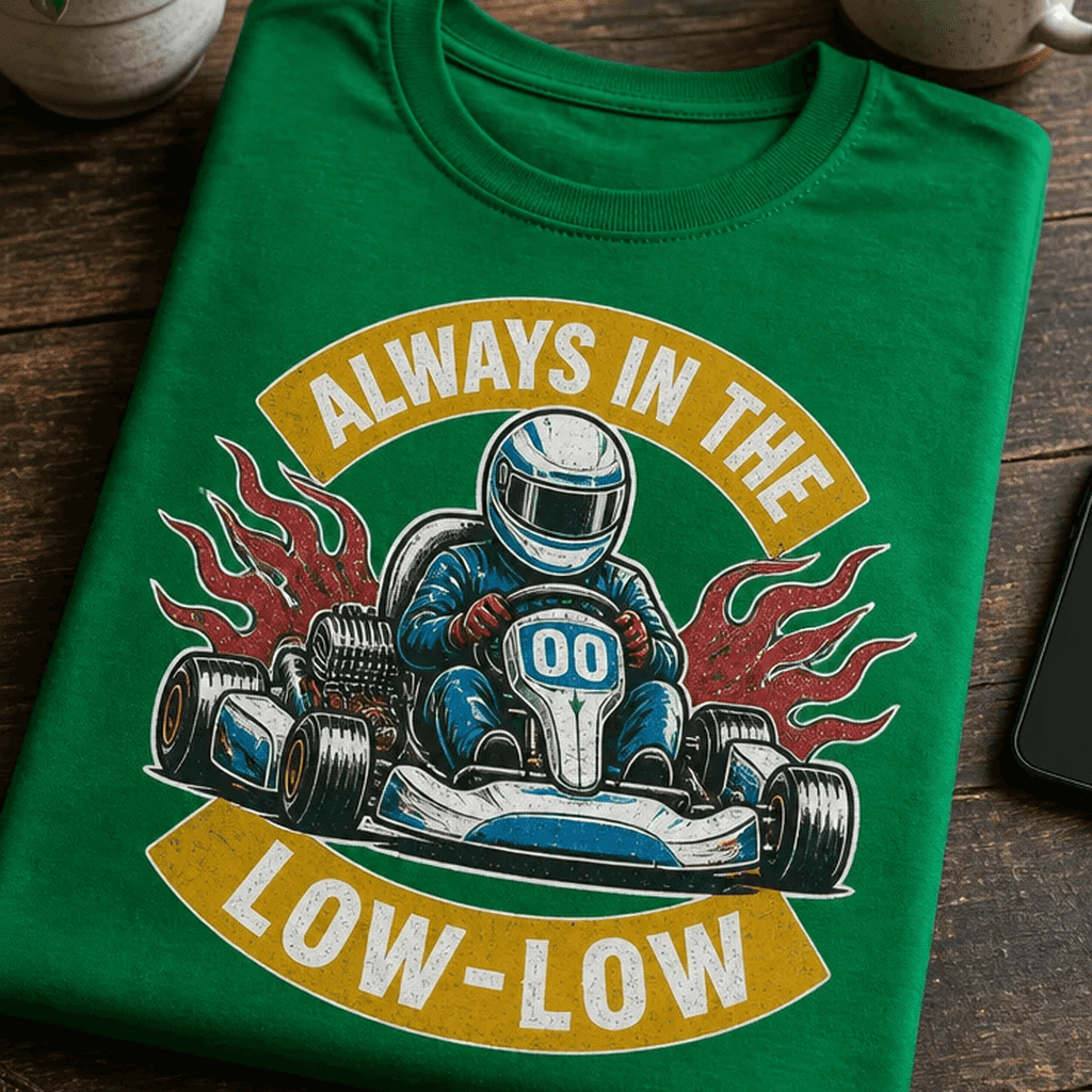 Majica za ljubitelje gokarta - ALWAYS IN THE LOW-LOW