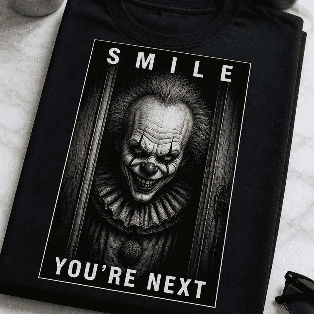 Majica za ljubitelje grozljivk - SMILE YOU’RE NEXT