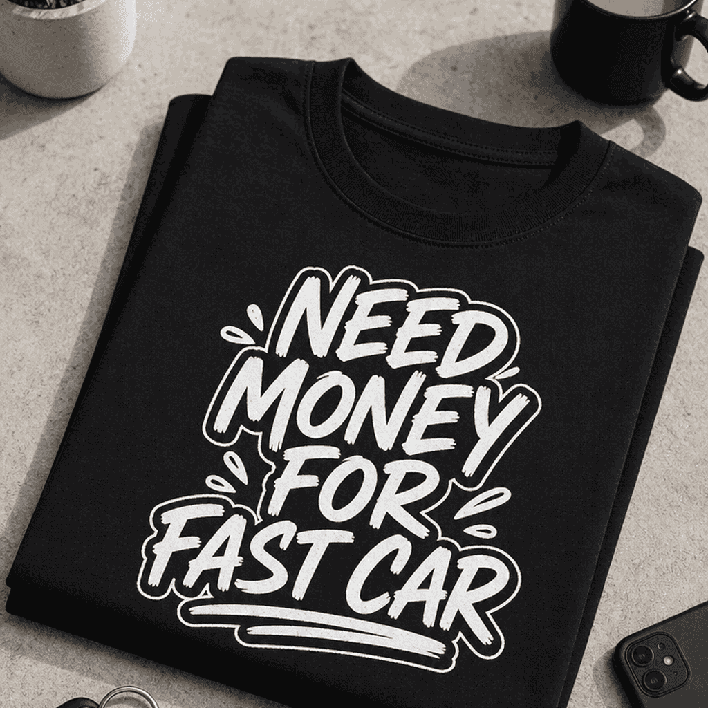 Majica za ljubitelje hitrih avtov - Need money for fast car