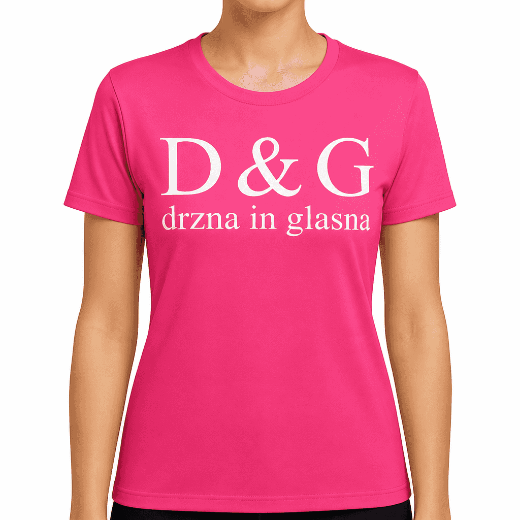 Smešna majica D&G drzna in glasna