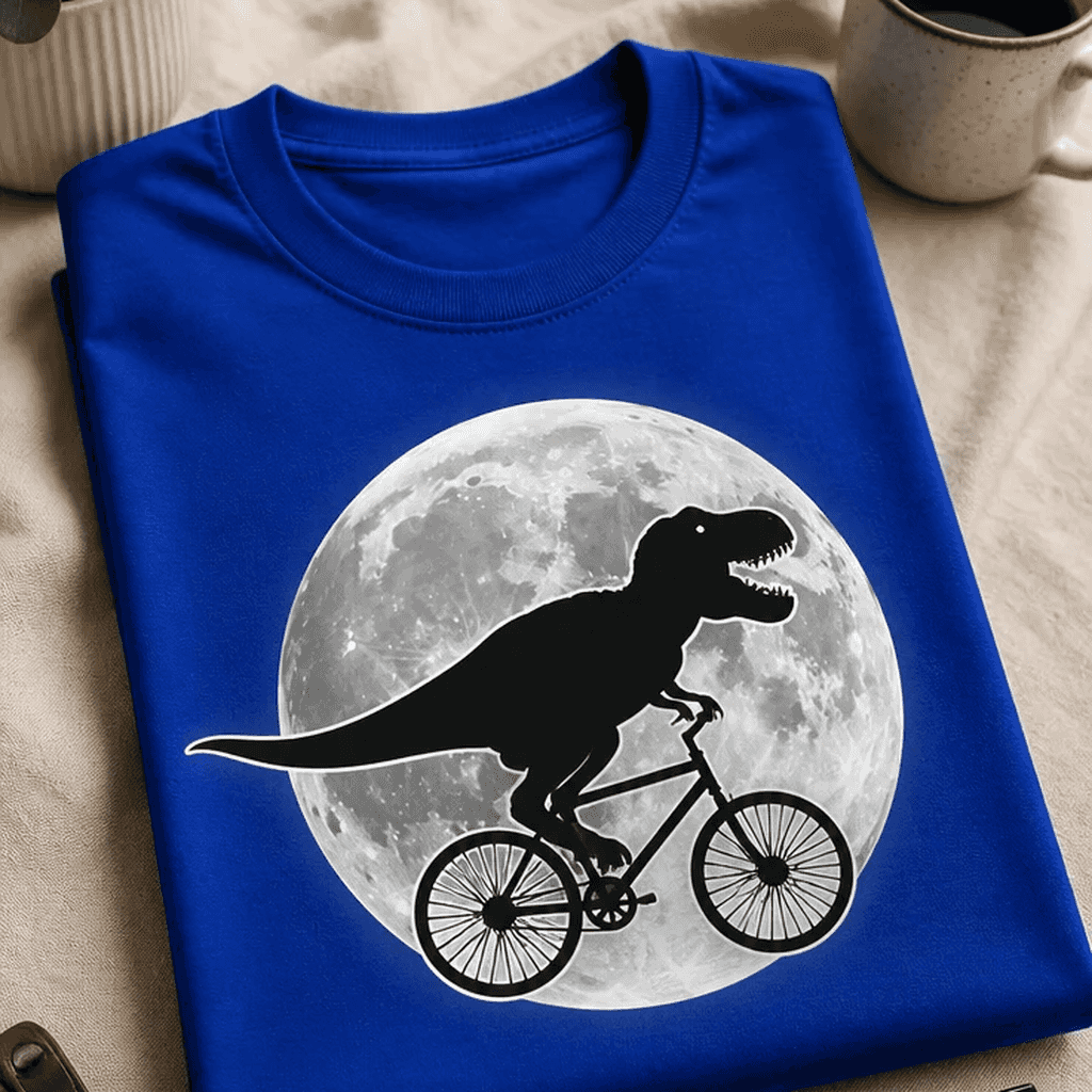 Majica za ljubitelje humorja - dinozaver na kolesu