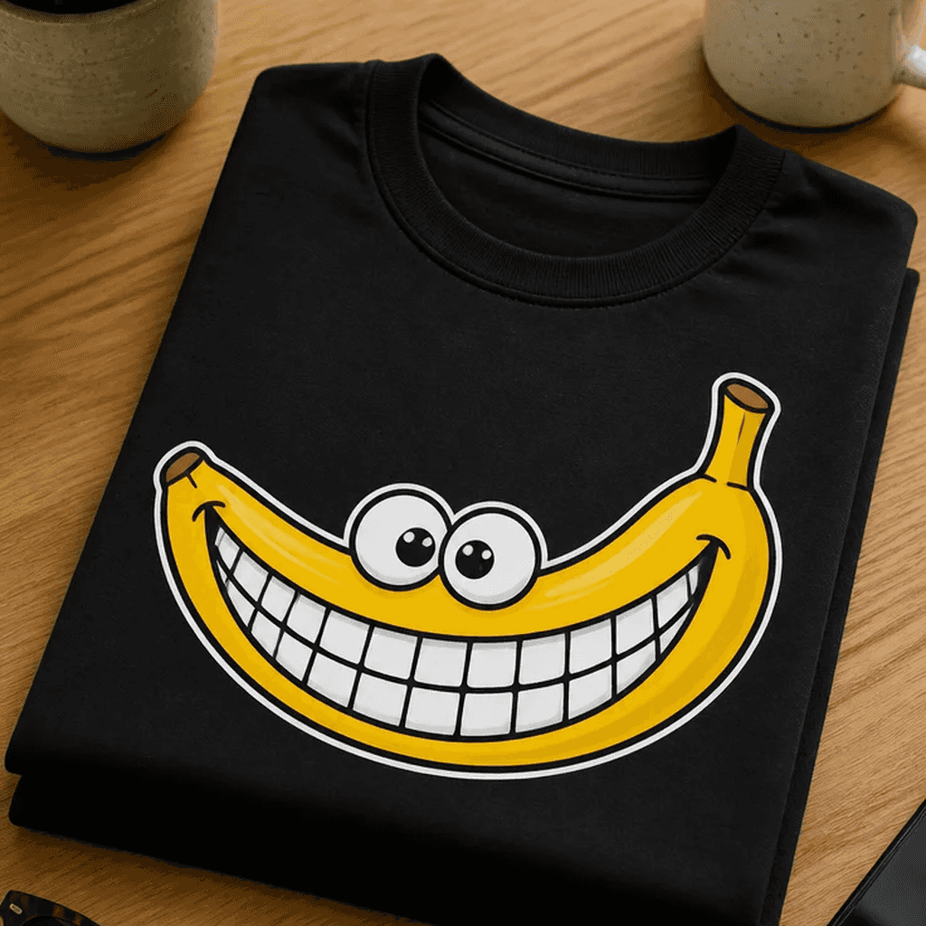 Majica za ljubitelje igrivih motivov - nasmejana banana