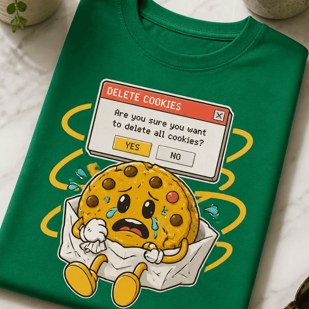 Majica delete cookies - ste prepričani? da ne