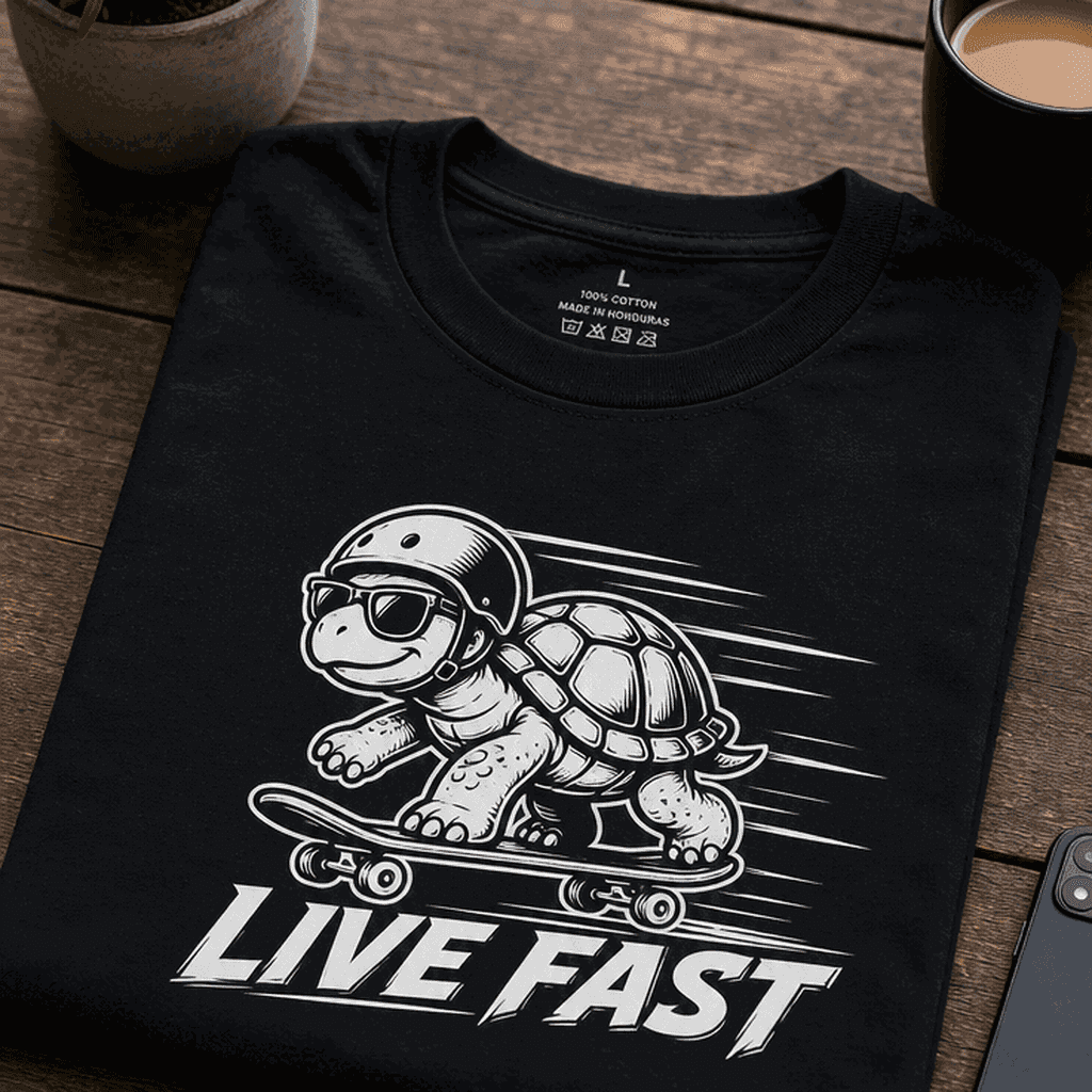 Majica za ljubitelje ironičnega humorja - Live fast