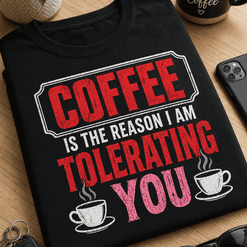 Majica za ljubitelje kave - coffee je razlog, da te prenašam