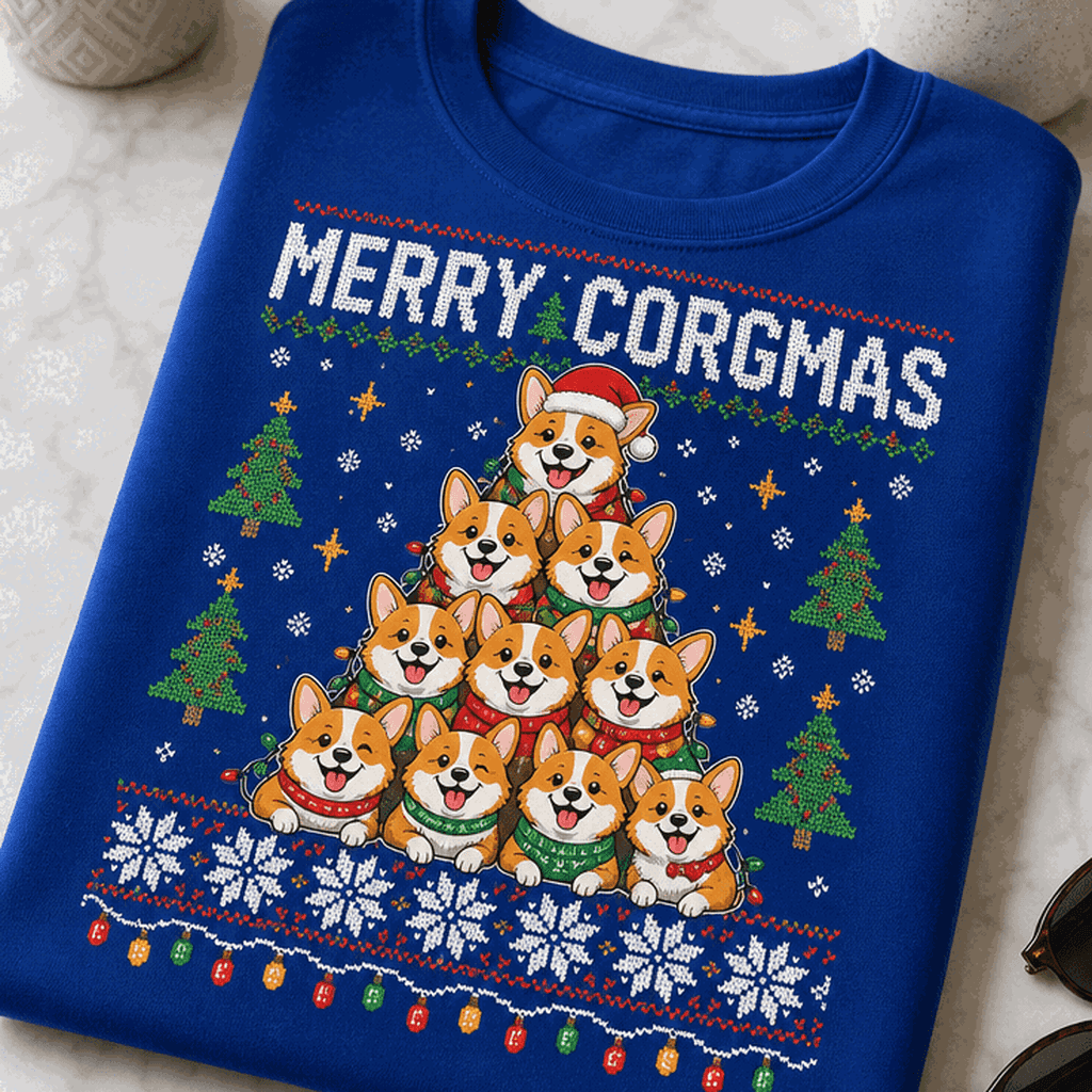 Majica za ljubitelje korgijev - Merry Corgmas