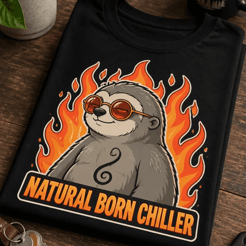 Majica natural born chiller za ljubitelje ležernega humorja