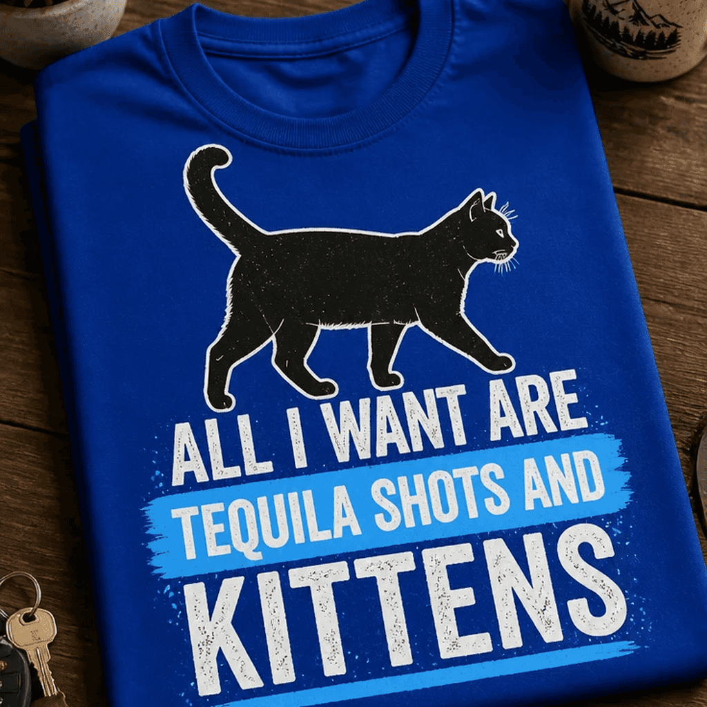 Majica all I want are tequila shots and kittens