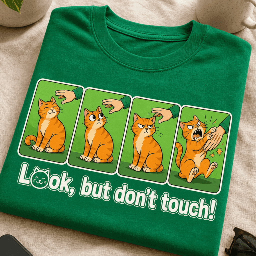 Majica za ljubitelje mačk - Look, but don't touch!
